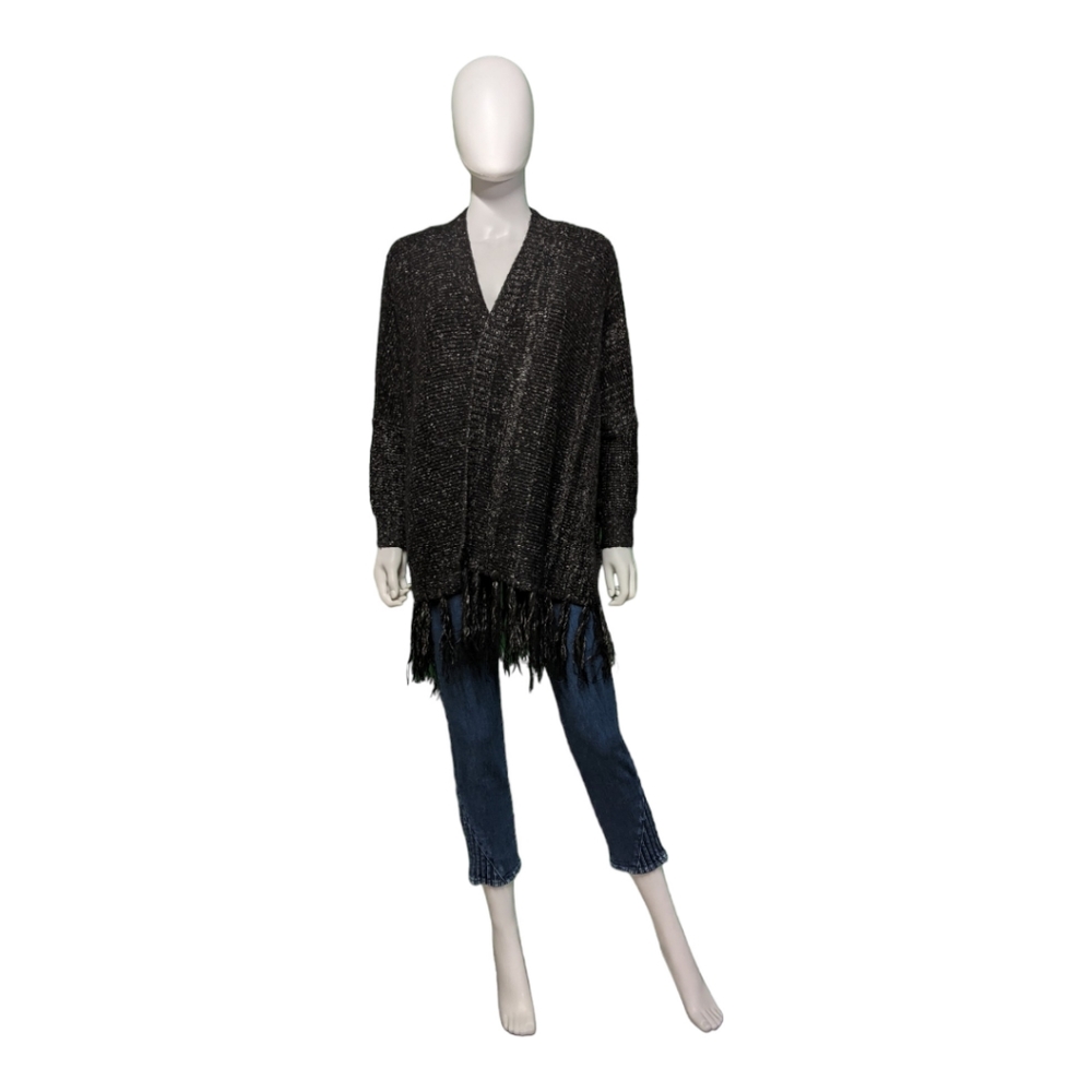 Essue Black Open Cardigan, M/L